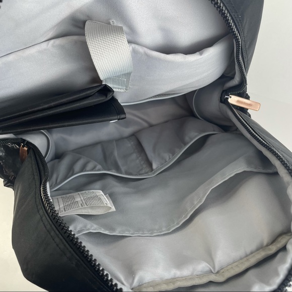 JJ Cole Papago Pack Diaper Bag Black Rose Gold Large Capacity Backpack - Picture 8 of 12